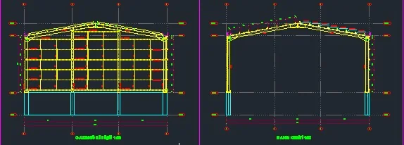 Çelik yapı teknik çizimi