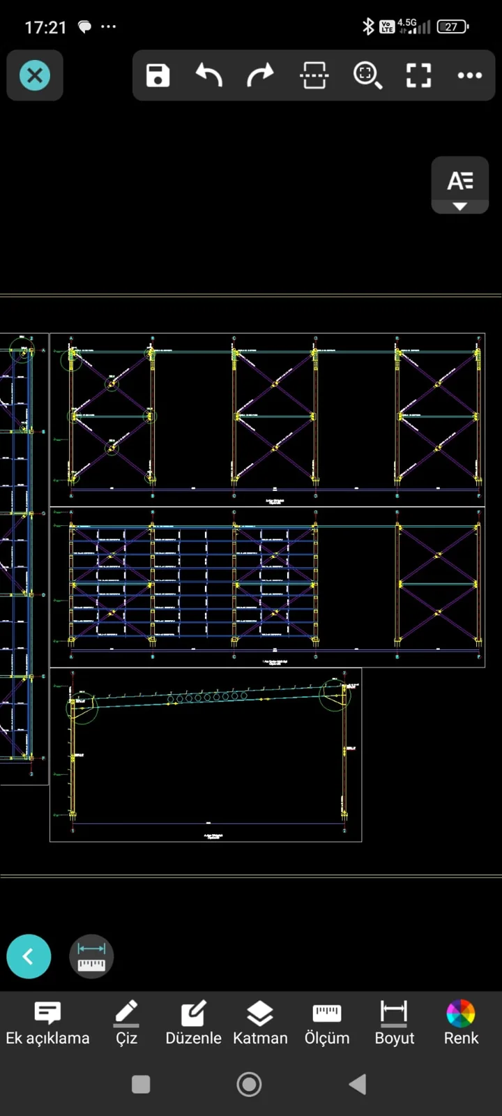 Mobil ekranda teknik proje çalışması